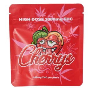 CHERRYS-1000MGEDIBLES-722.jpg HIGH DOSE GUMMYS - Sour Cherry