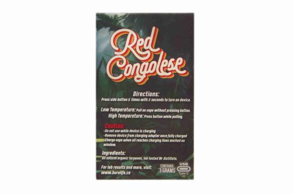 BURN 3 GRAM VAPE - Red Congo
